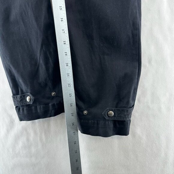 Express Jeans Womens Size 4 Stretch Cropped Straight High Washed Denim Black - Picture 12 of 12